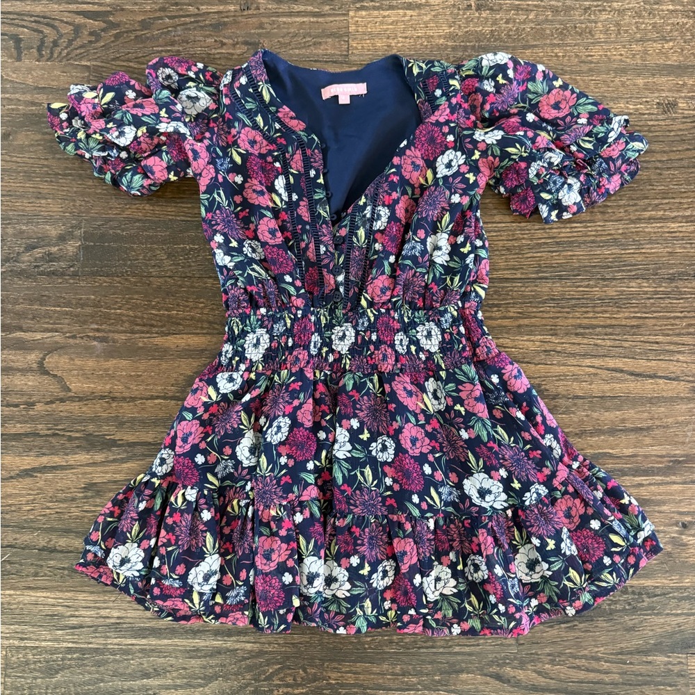 BCBGirls Floral Kids Dress in Pink and Navy
